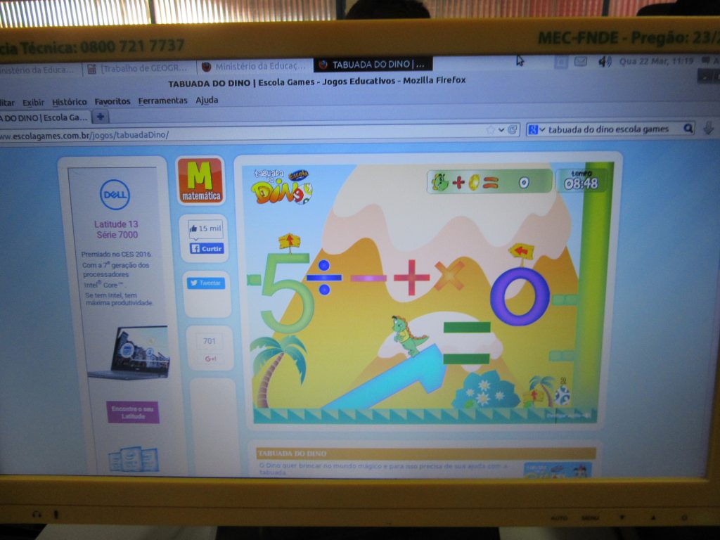 Escola de Rio Brilhante utiliza site de jogos “escola games” nas aulas de  Matemática para ensinar Multiplicação – CRE 5 Dourados